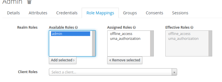 Screenshot the role mappings tab