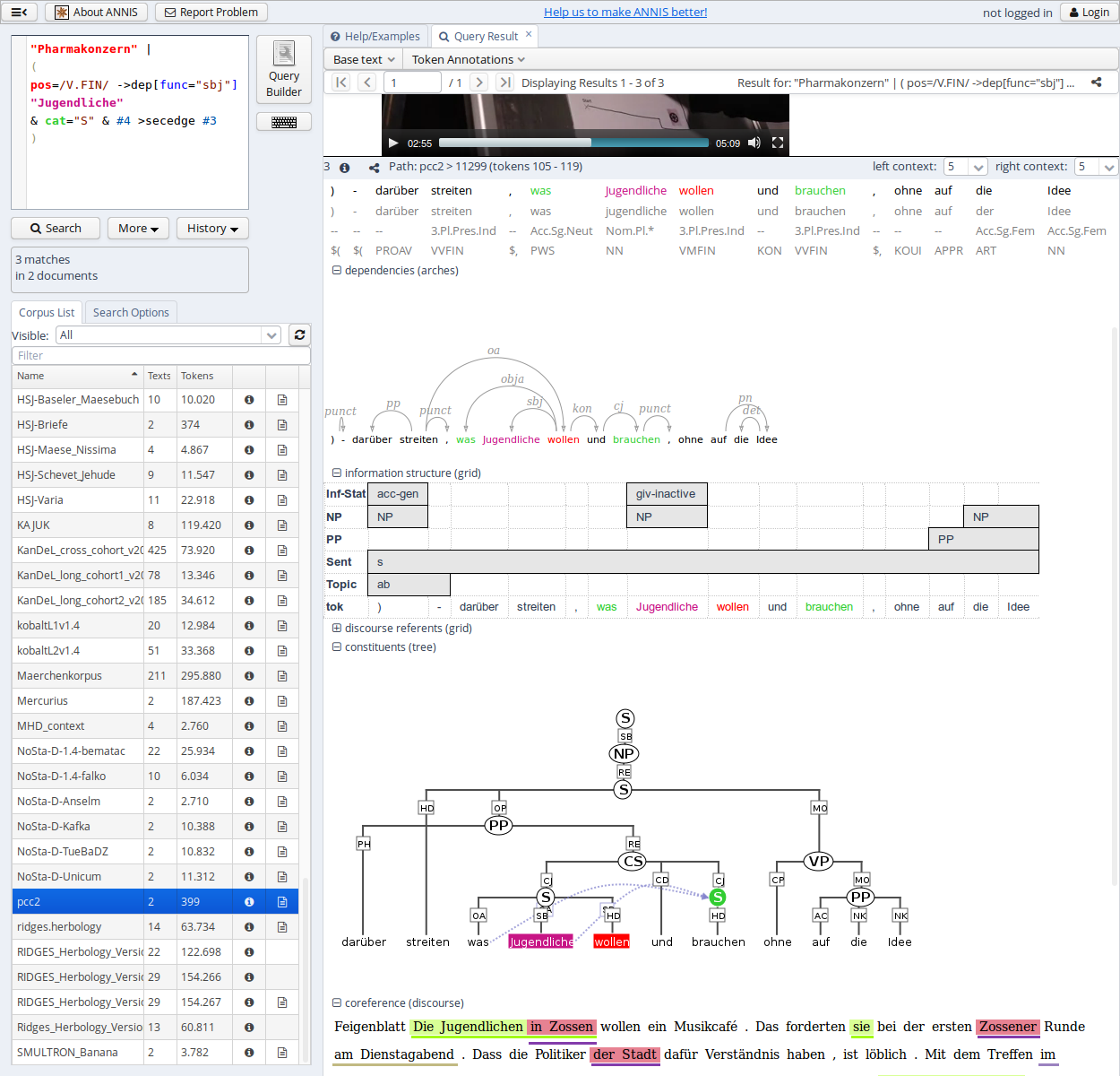 ANNIS user interface